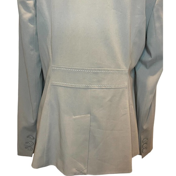 CABI Tan Single Button Collared Career Classic Boss Babe Blazer Jacket Women 8 - Picture 8 of 14